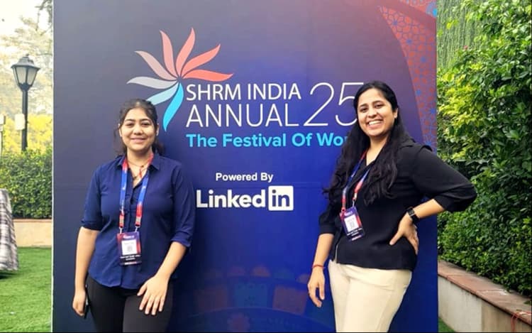 Colleagues at an industry event